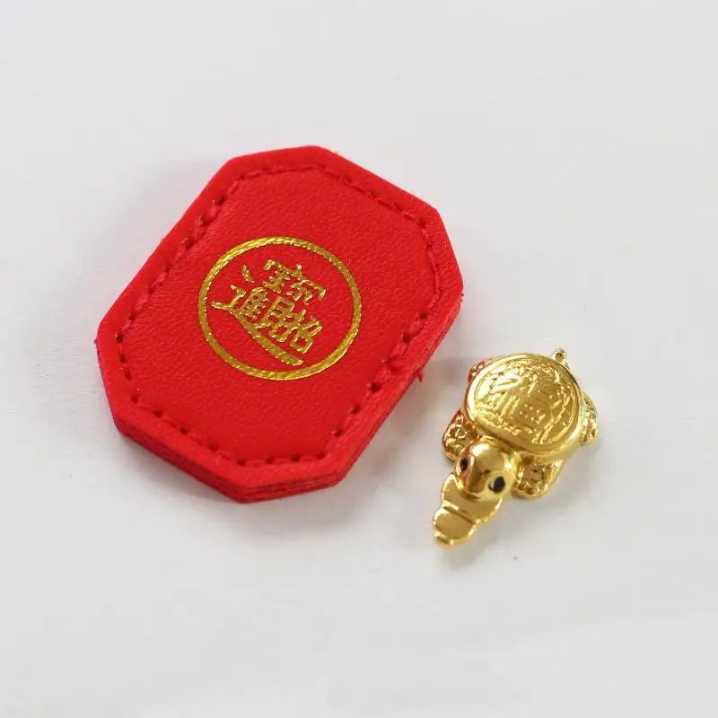 Feng Shui Money Turtle Lucky Charm Wallet Ornament – Gold