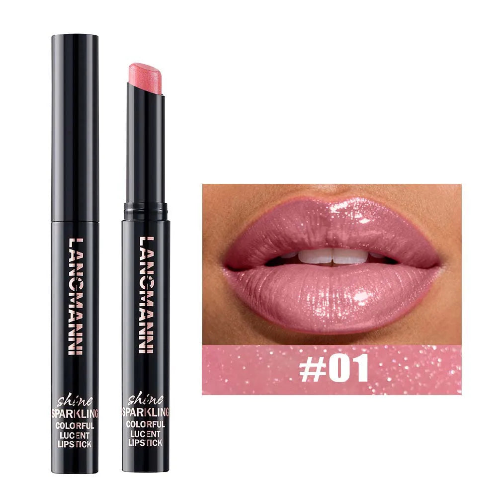 Pearl Shimmer Lipstick | High-Shine Creamy Hydrating Lip Color