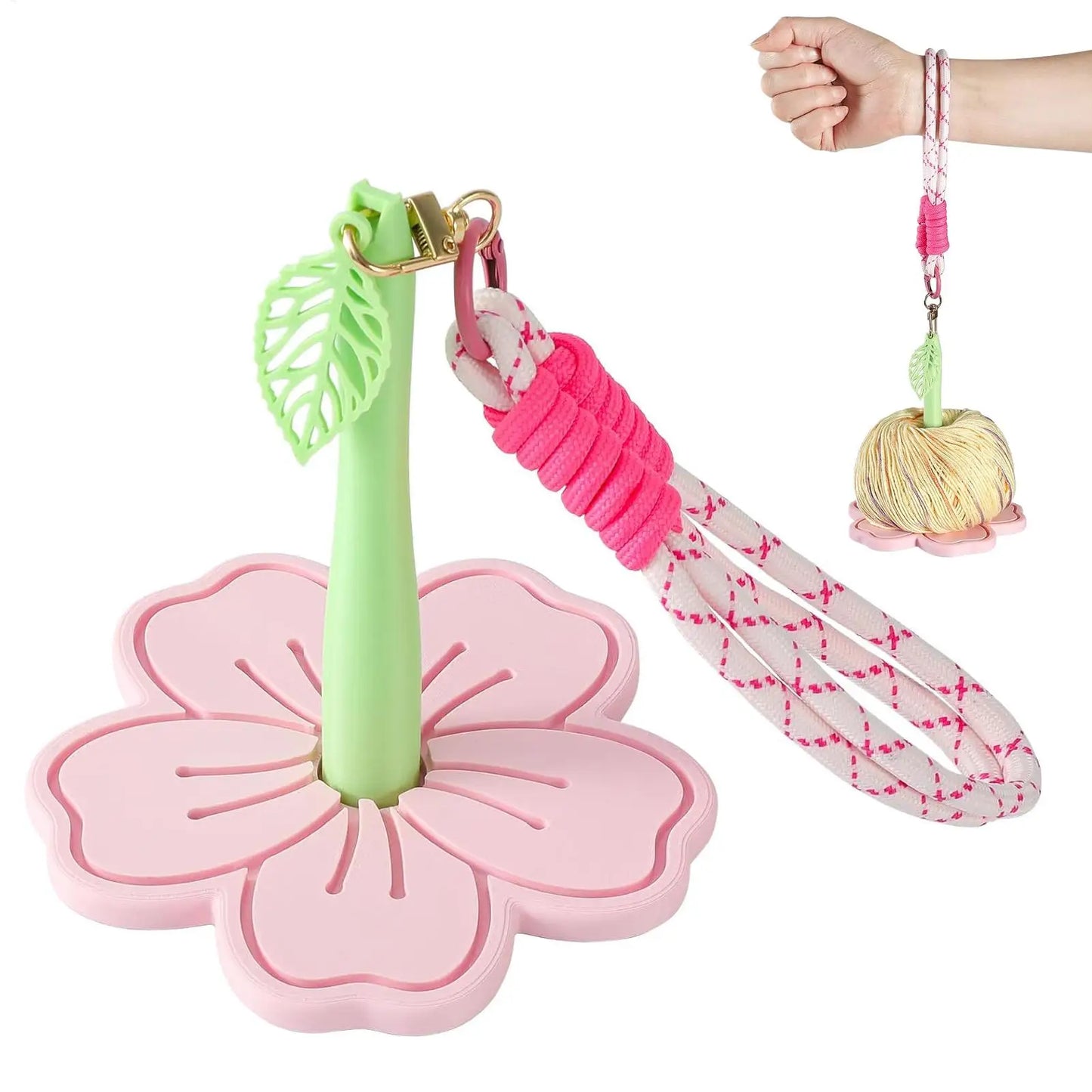 Portable Wrist Yarn Holder – Bamboo Crochet Bowl Organizer