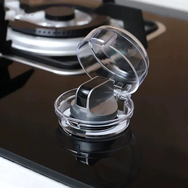 6pcs Household Gas Switch Protective Cover Child Proof Stove Oven Knob Covers Child Safety Lock Clear/Black Stove Guard Proof Peaceful Pleasures Health and Wellness