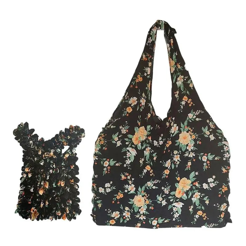 Foldable Pleated Stretch Shopping Bag | Large Capacity Tote