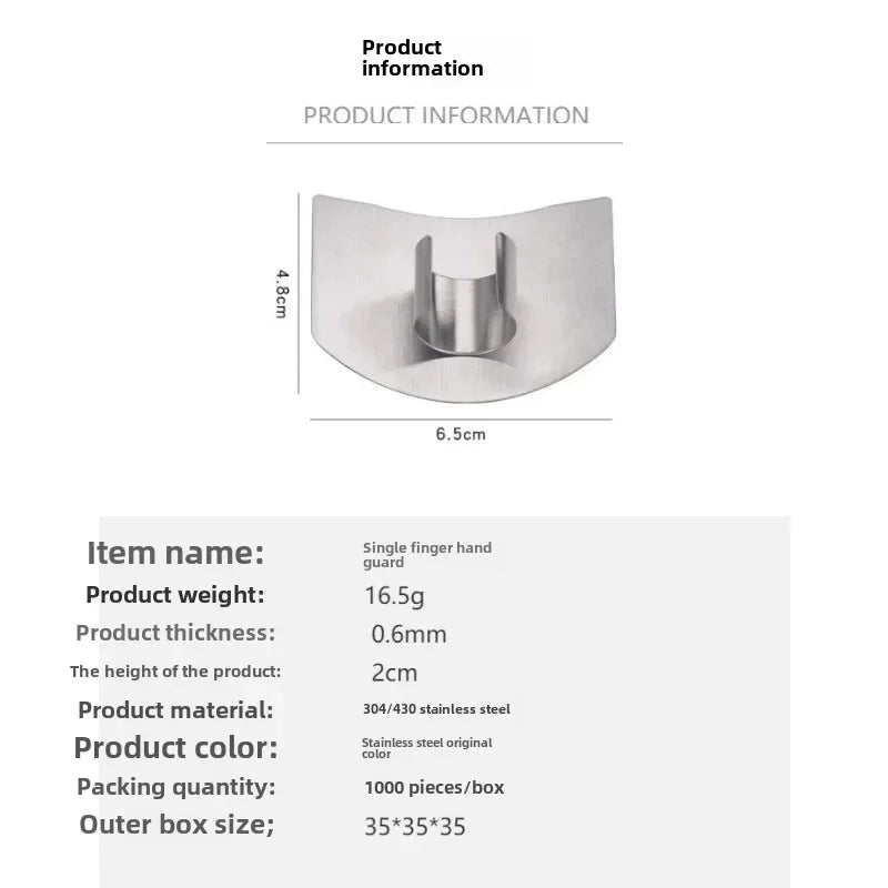 Stainless Steel Finger Guard – Kitchen Cutting Safety Protector