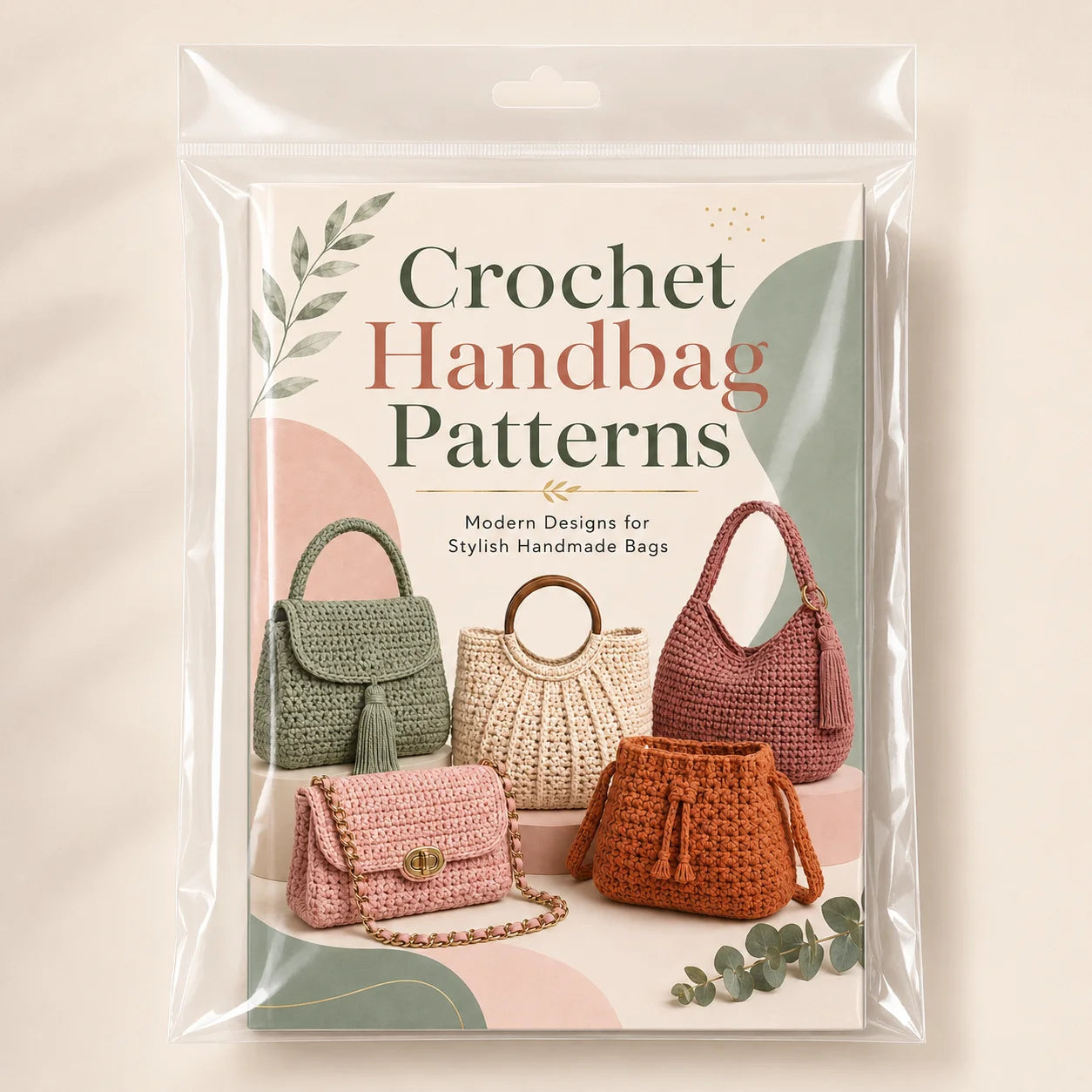 Crochet Handbag Patterns Book A5 Bag Pattern Guide Beginners Handmade