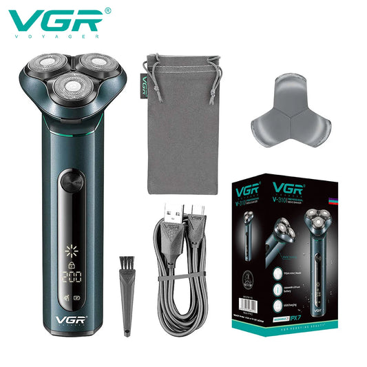 VGR 310 Electric Shaver Rotary 3D Floating Razor Waterproof Men's Shaving Machine Professional Beard Trimmer USB Rechargeable Peaceful Pleasures Health and Wellness
