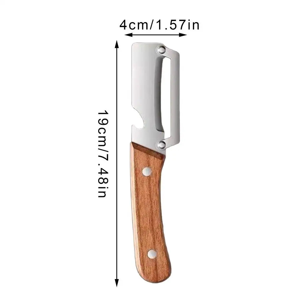Stainless Steel Fruit & Vegetable Peeler with Wooden Handle Vegetable Peeler Peaceful Pleasures Health and Wellness single attribute