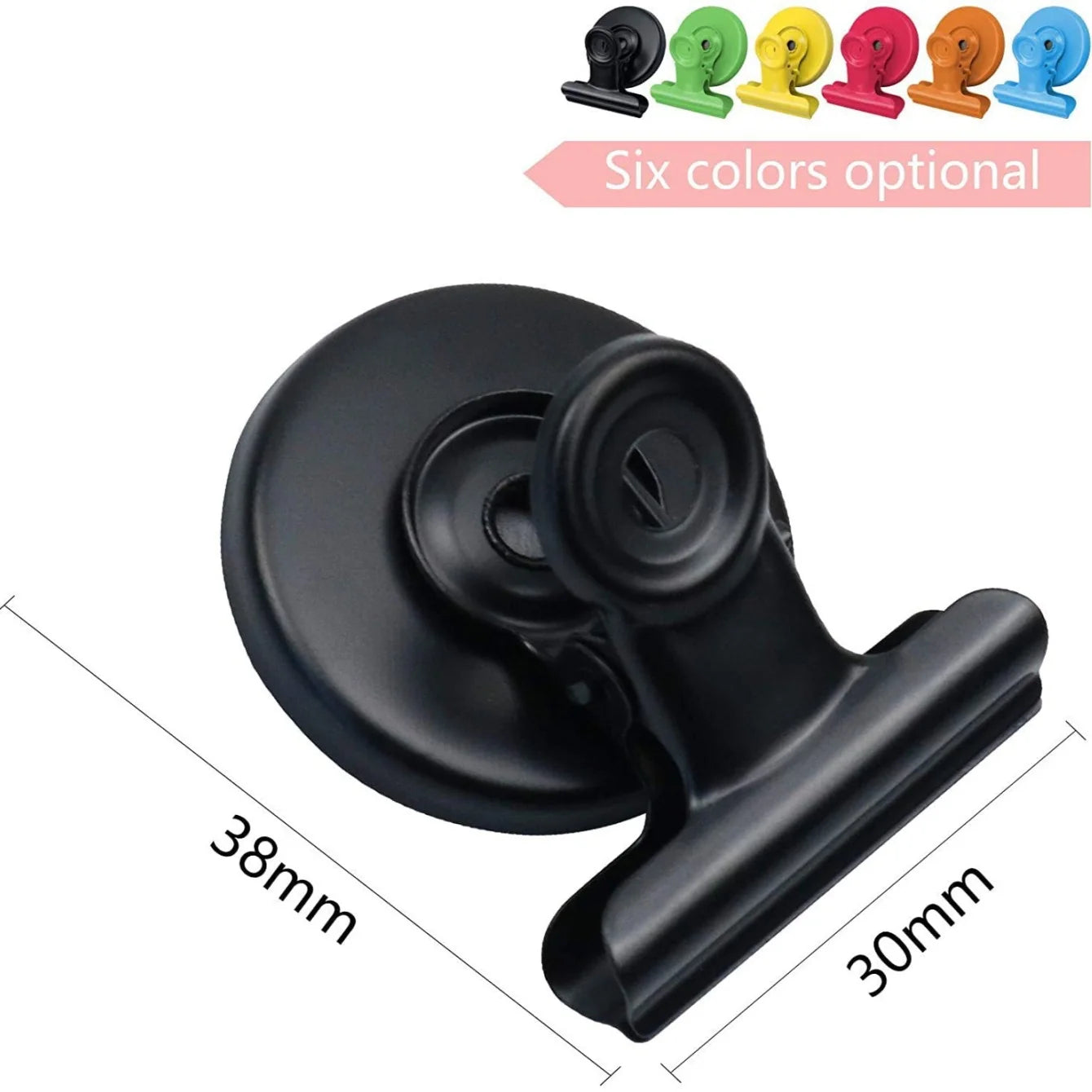 12-Pack Round Magnetic Bulldog Clips – Whiteboard & Home