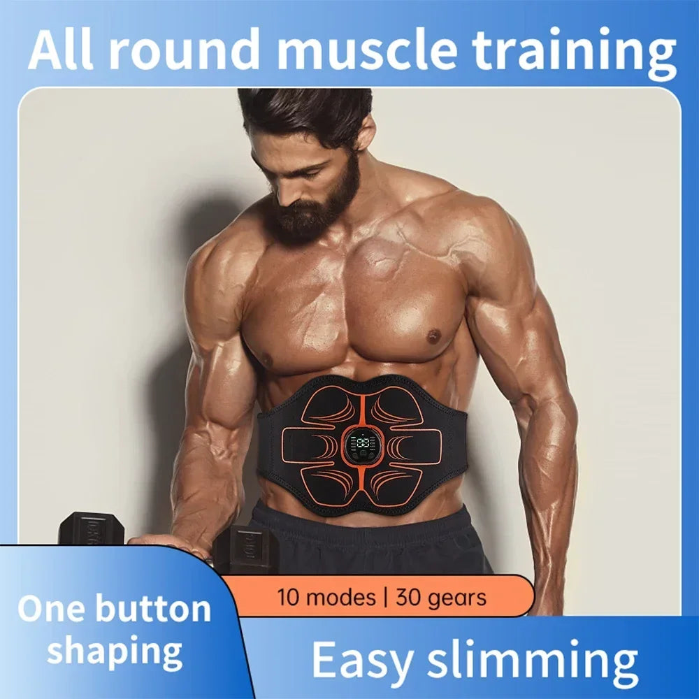 Hailicare EMS Abs Toning Belt – 10 Modes, LCD, Rechargeable