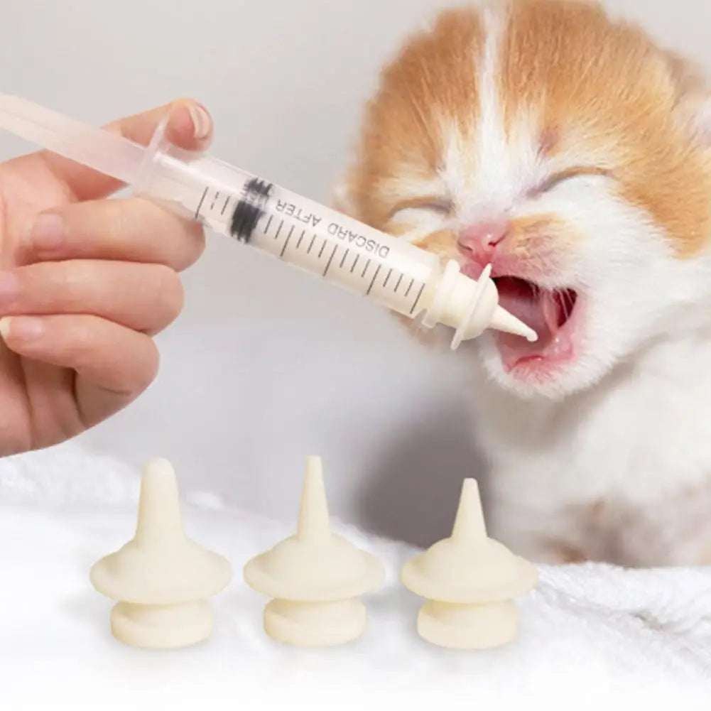 Food Grade Soft Silicone Dogs Cats Feeding Device Detachable Needle Tube Newborn Pets Pacifier Syringe Set Pets Feeder Supplies Peaceful Pleasures Health and Wellness
