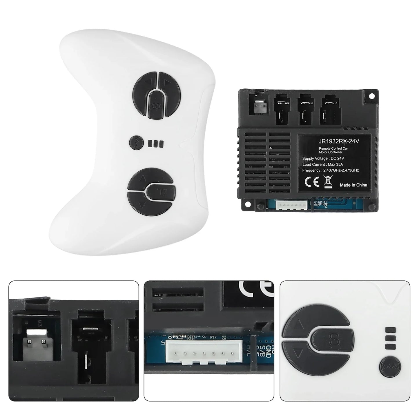 JR1932RX 24V Receiver & 2.4G Remote for Kids Electric Ride-On