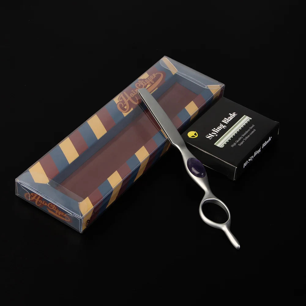 Professional Sharp Barber Razor Blade Purple Dragon Hair Razors Cut Hair Cutting Thinning Knife Salon Tools Peaceful Pleasures Health and Wellness