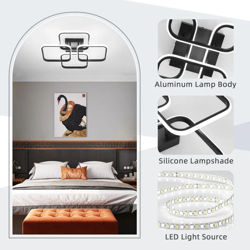 RUNTOIN LED Flush Mount Ceiling Light 3000–6500K | Modern Lamp LED Ceiling Light Peaceful Pleasures Health and Wellness