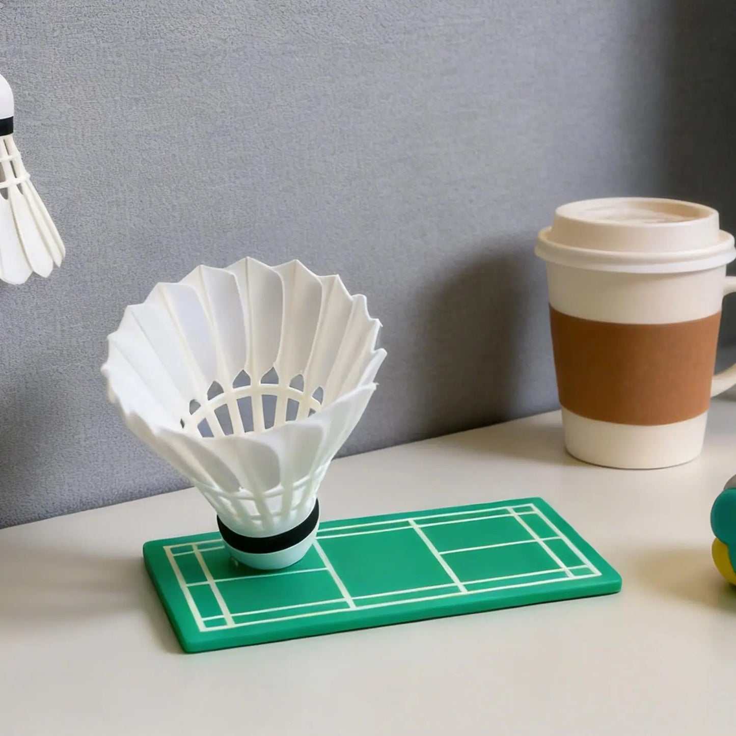Badminton Shuttlecock Car Dashboard Ornament | Rotating Decor