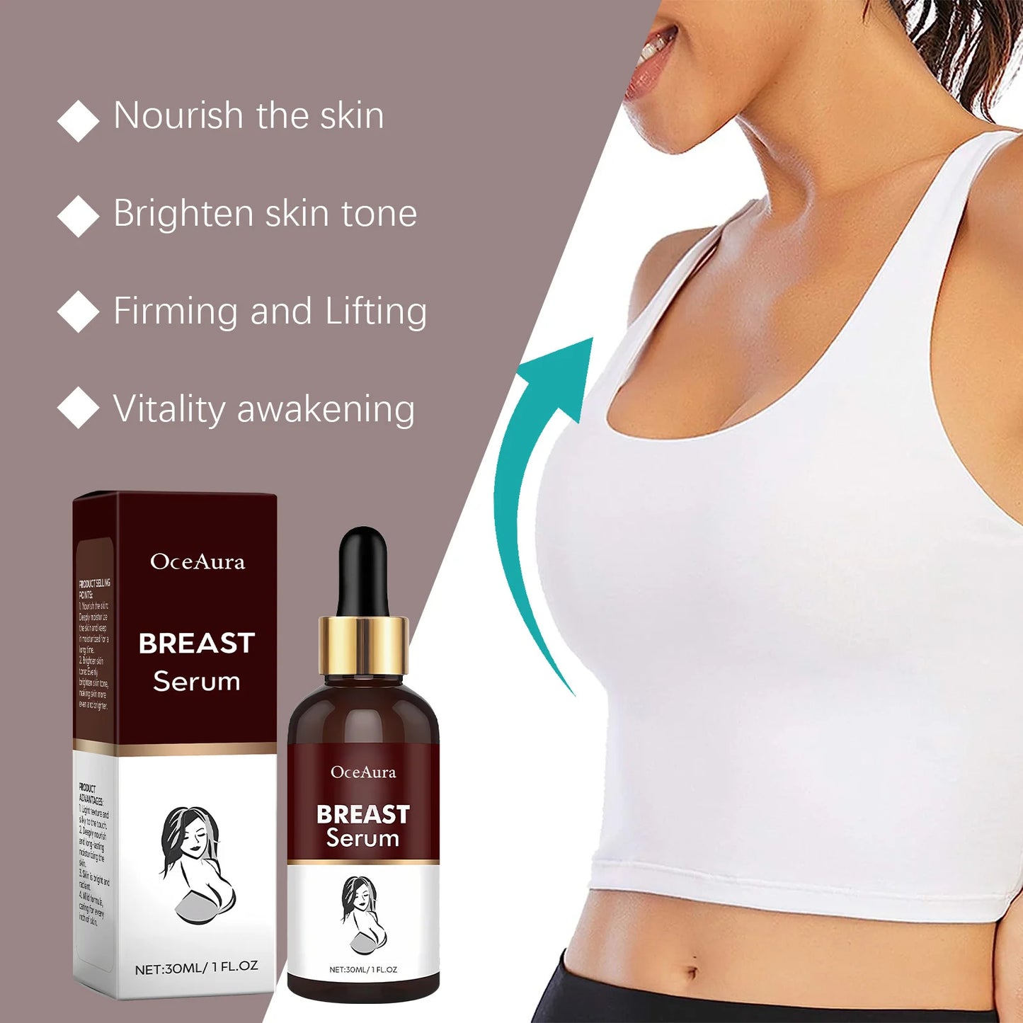 Breast Enlargement Serum Plumping Firming Lifting Prevent Sagging Chest Enhancer Boobs Bigger Improve Elasticity Sexy Body Care Peaceful Pleasures Health and Wellness
