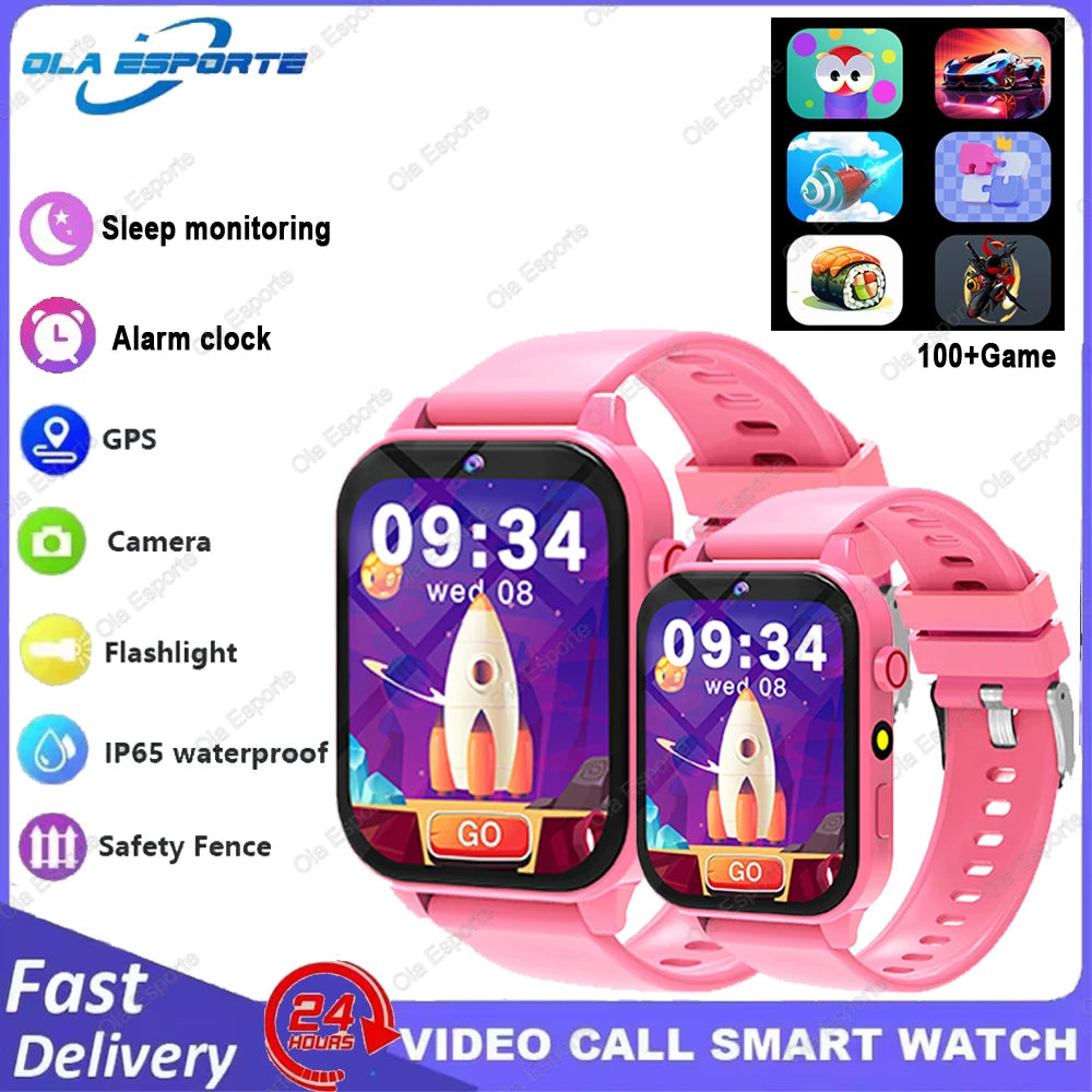 Game Kids Smartwatch 300mAh HD Screen HD Camear Outdoor LED Flashlight Watch Multifunctional Alarm Clock Computer Smart Watch Peaceful Pleasures Health and Wellness 2Pk