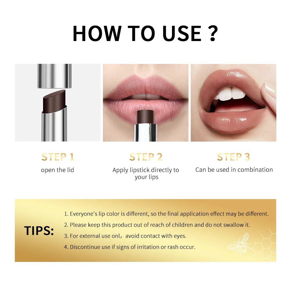 Honey Healthy Natural Colorless Lip Balm Lipstick Long Lasting Moisturizing Lips Plumper Nourish Makeup Lip Care Cosmetics Peaceful Pleasures Health and Wellness