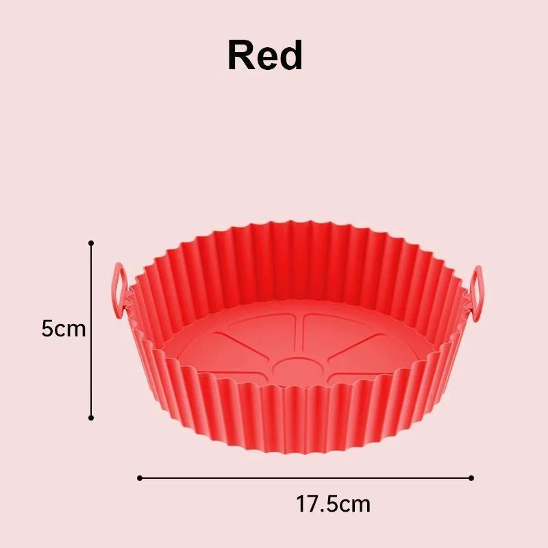 Reusable Silicone Air Fryer Liner 8" Non-Stick Basket Insert