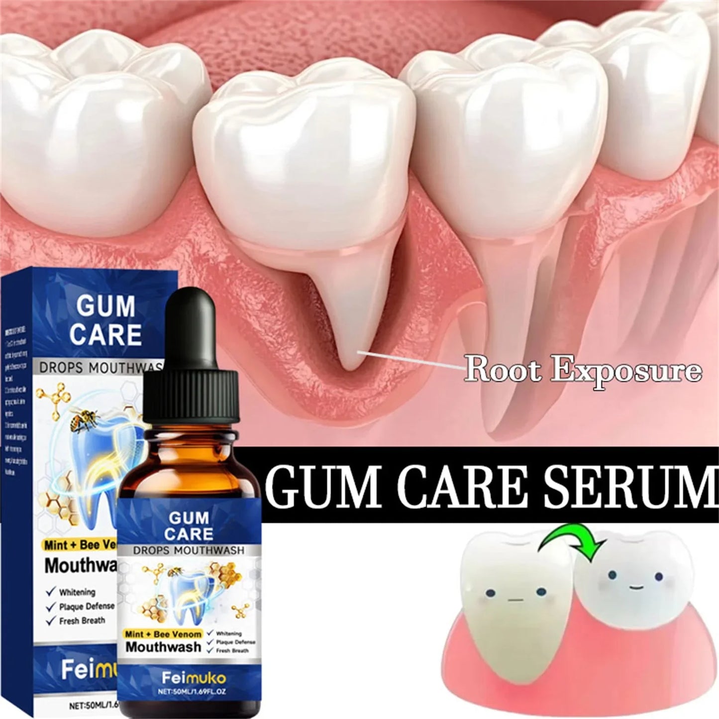 50ml Gum Care Gel Serum – Whitening, Tartar & Fresh Breath