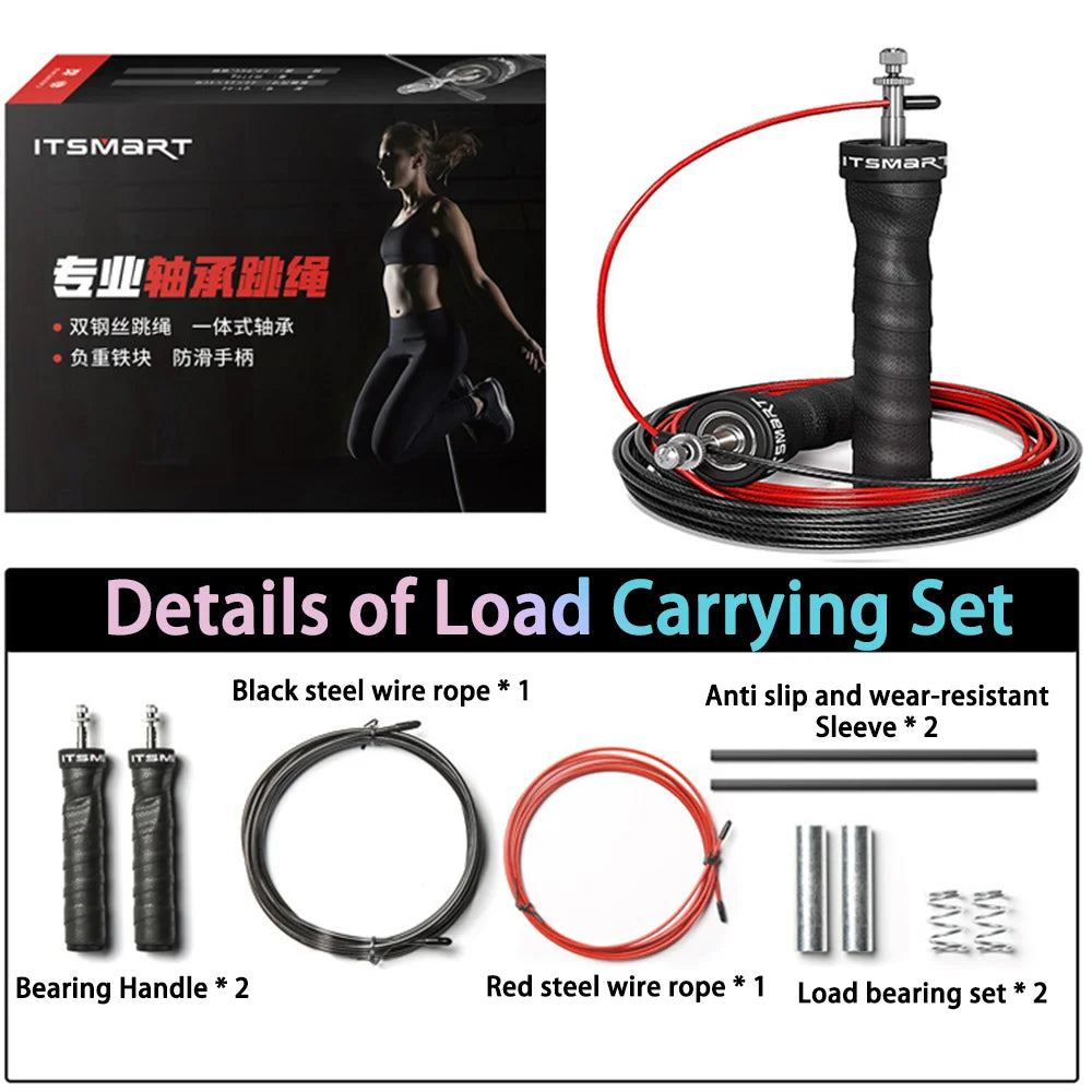 Professional Steel Wire Speed Jump Rope – Carbon Steel Bearings