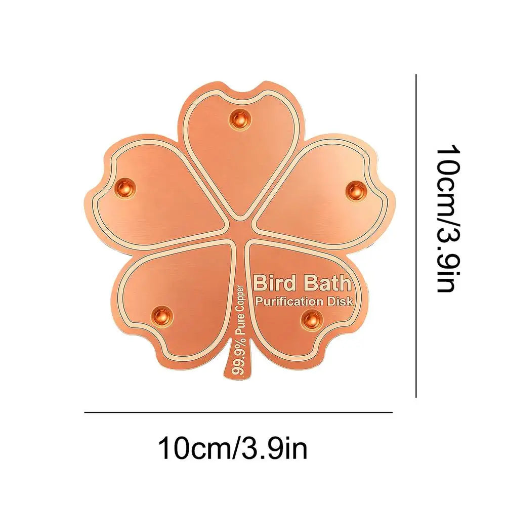 Copper Bird Bath Purification Disk | Natural Water Cleaner