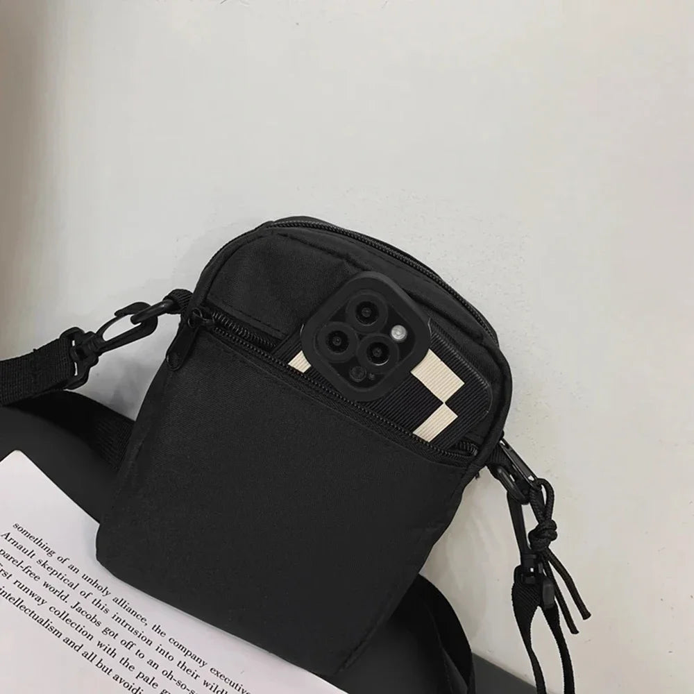 Minimalist Crossbody Sling Bag | Unisex Oxford Zipper Pouch