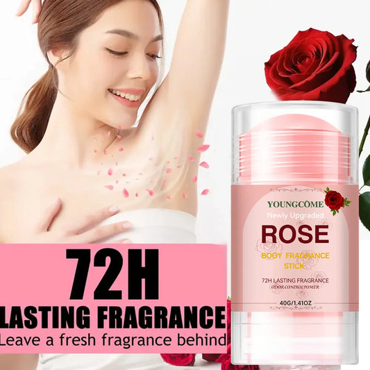 Newly Upgraded Rose Booy Fragrance Deodorant Stick 72 Hours Deodorant Anti Sweating Remove Armpit Odor Underarm Peaceful Pleasures Health and Wellness