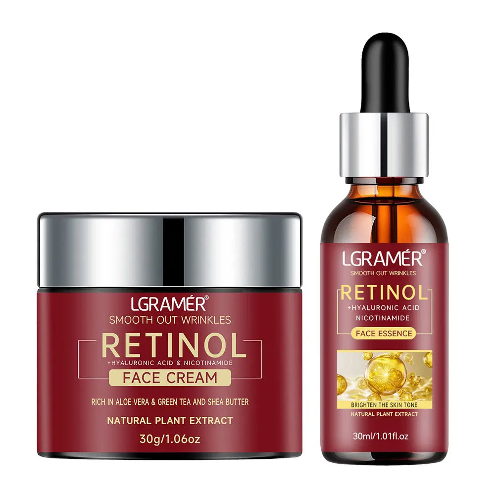 Retinol Serum Combo Face Cream Lifting Firming Repairing Moisturizing Nourishing Cream Brightening Skin Younger Face Skin Care Peaceful Pleasures Health and Wellness 30g-30ml