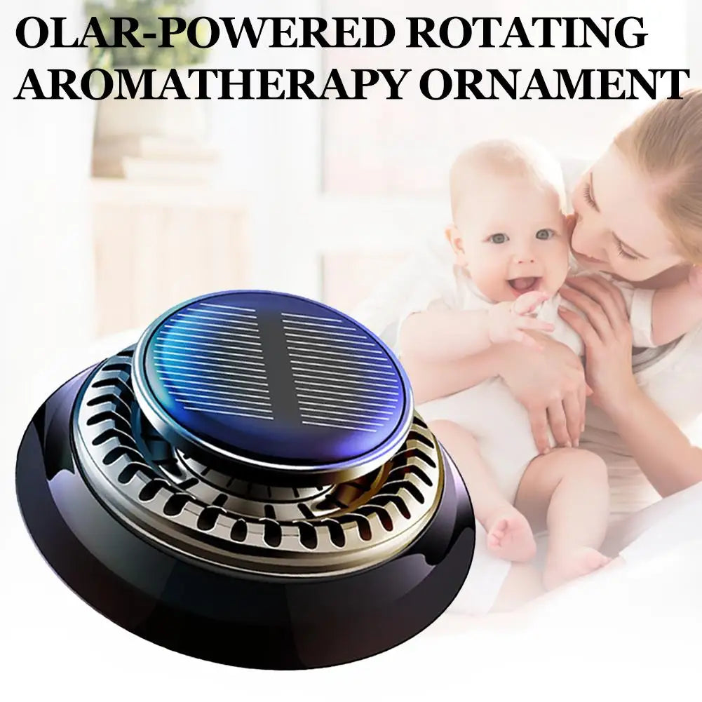 Solar Car Aromatherapy Essential Oil Levitation Automatic Rotation Fragrance Ornament Air Freshener Car Interior Decorations Peaceful Pleasures Health and Wellness