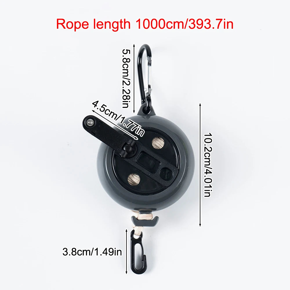 10M Retractable Clothesline Outdoor Travel Portable Clothes Drying Rack Windproof Washing Line For Camping Home Laundry Hanger Peaceful Pleasures Health and Wellness