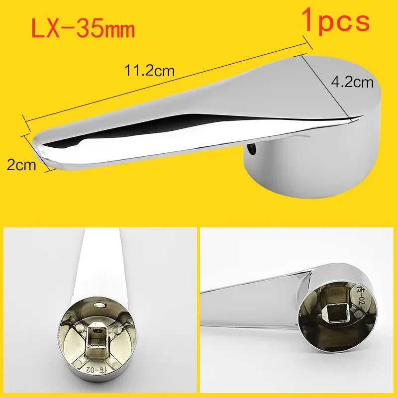 Chrome Zinc Alloy Faucet Lever Handle – 35mm & 40mm Replacement