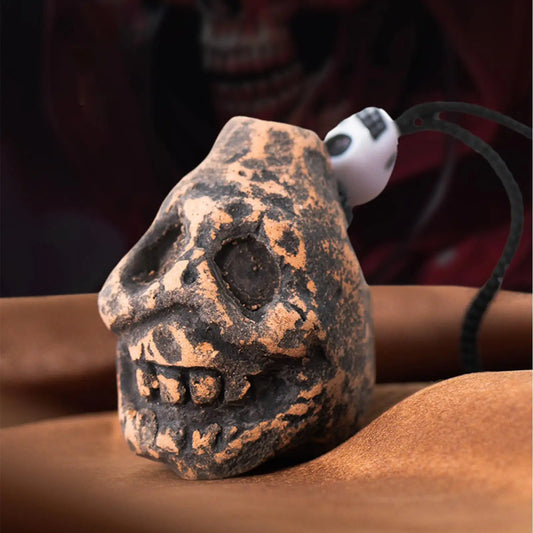 Aztec Death Whistle – Handmade Clay Skull Collectible Novelty Collectible Whistle Peaceful Pleasures Health and Wellness