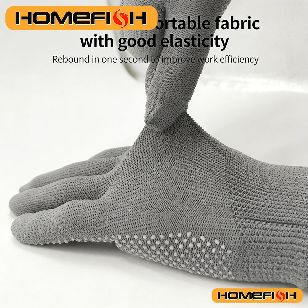 1Pair Nylon Beaded Anti-Slip Work Gloves Breathable Wear-Resistant Gardening Climbing Labor Protection Gloves Peaceful Pleasures Health and Wellness