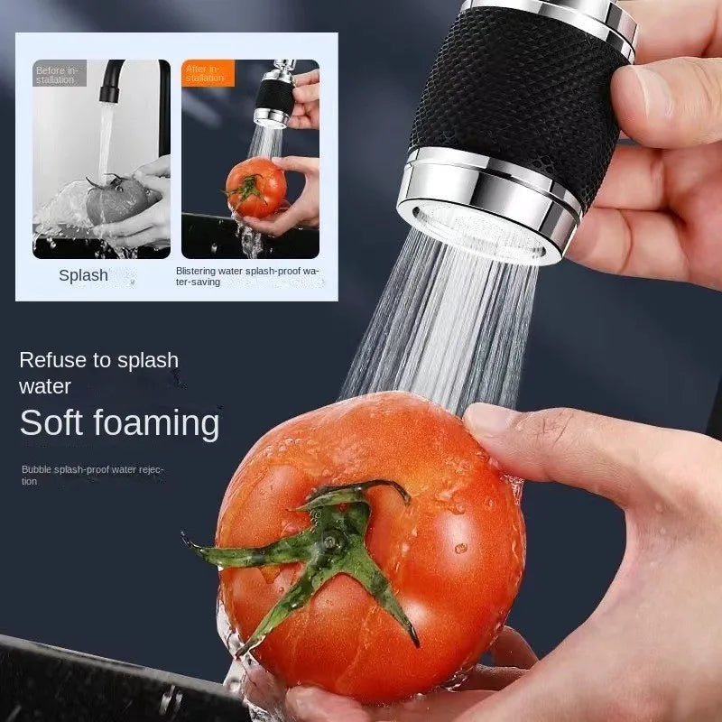 360° Rotating Kitchen Faucet Adapter | 3-Mode Water-Saving Nozzle