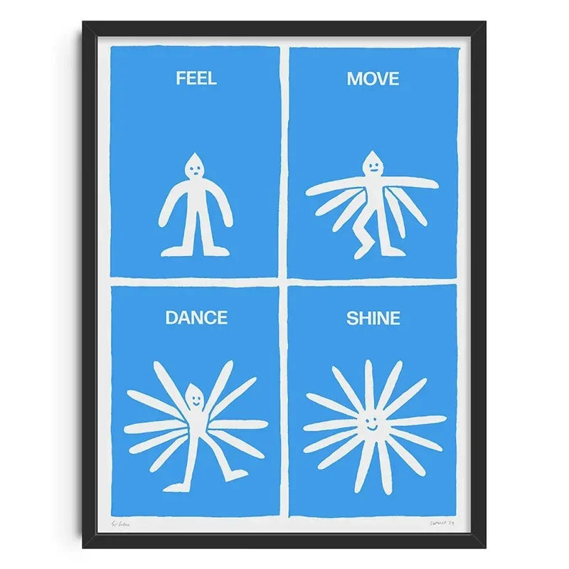 Retro Abstract Canvas Wall Art Print | Home & Living Room Decor