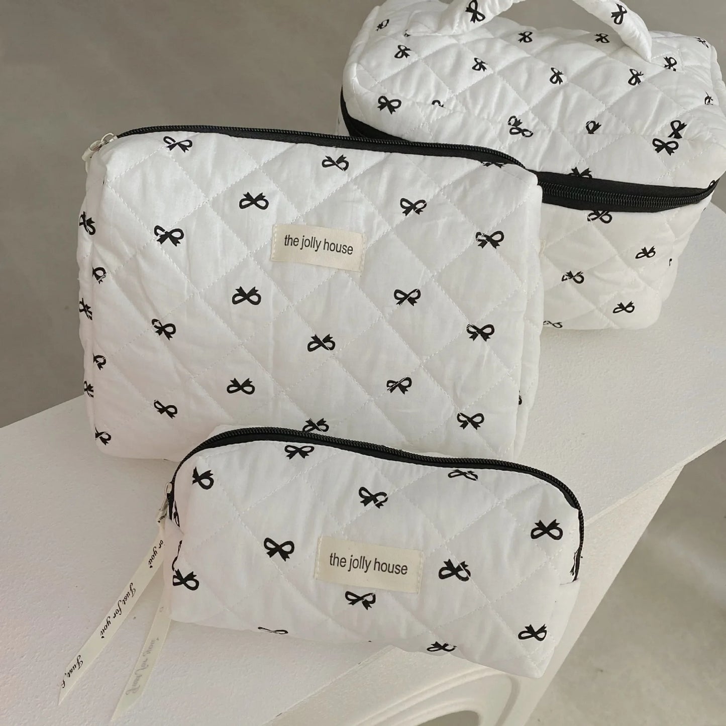 Floral Quilted Cosmetic Bag – Large Travel Makeup Organizer