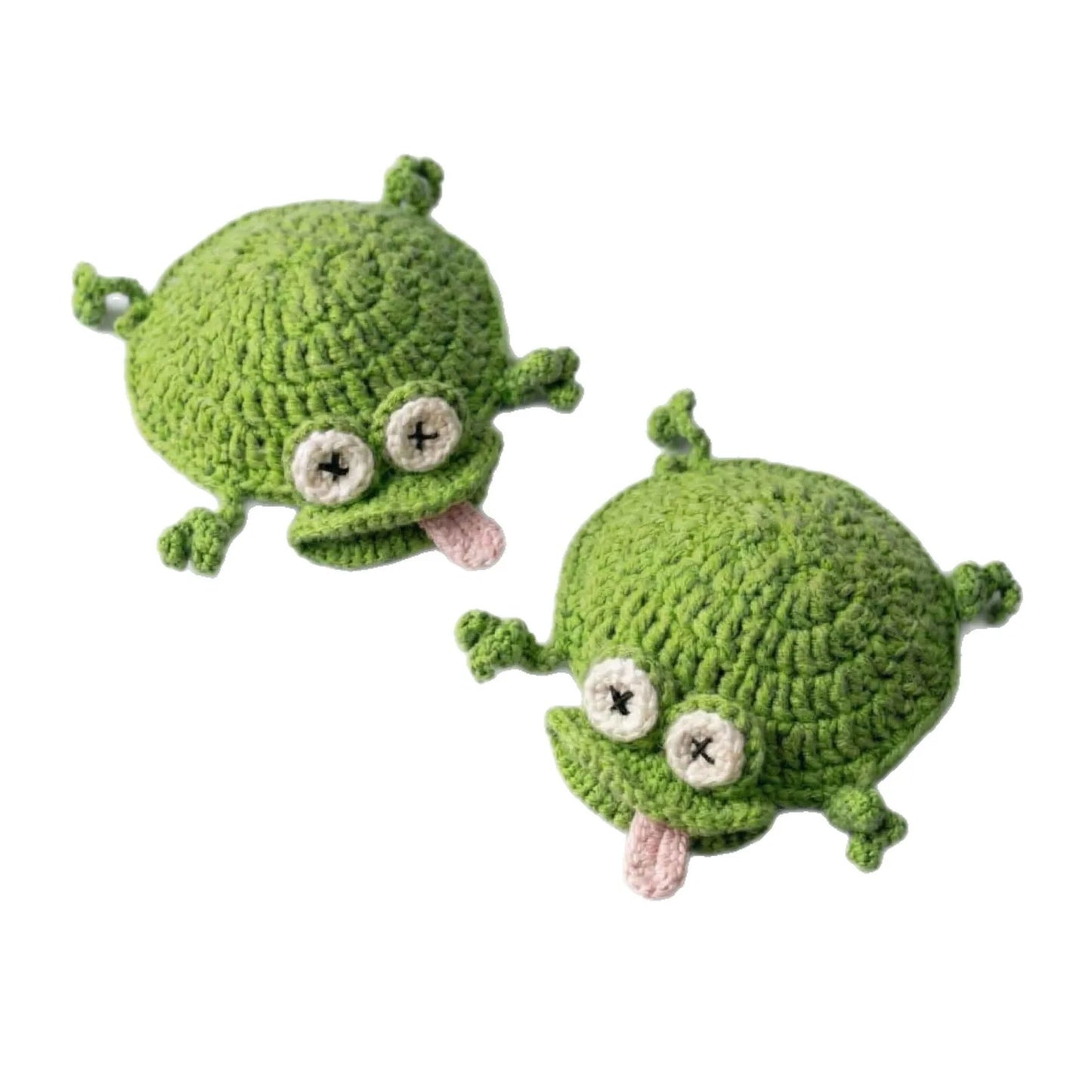Cartoon Crochet Squirrel Coasters Heat Resistant Funny Crochet Coasters Woven Handmade Coasters Peaceful Pleasures Health and Wellness