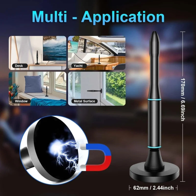 Smart ATSC TV Antenna 4K 1080P Indoor Outdoor Digital HD