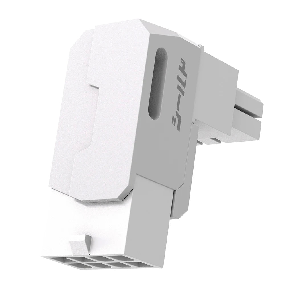 8-Pin PCIe GPU Power Adapters Head Power Steering Connector Power Right Angle Elbow Adapter for Desktop PC Graphics Card Peaceful Pleasures Health and Wellness White STD