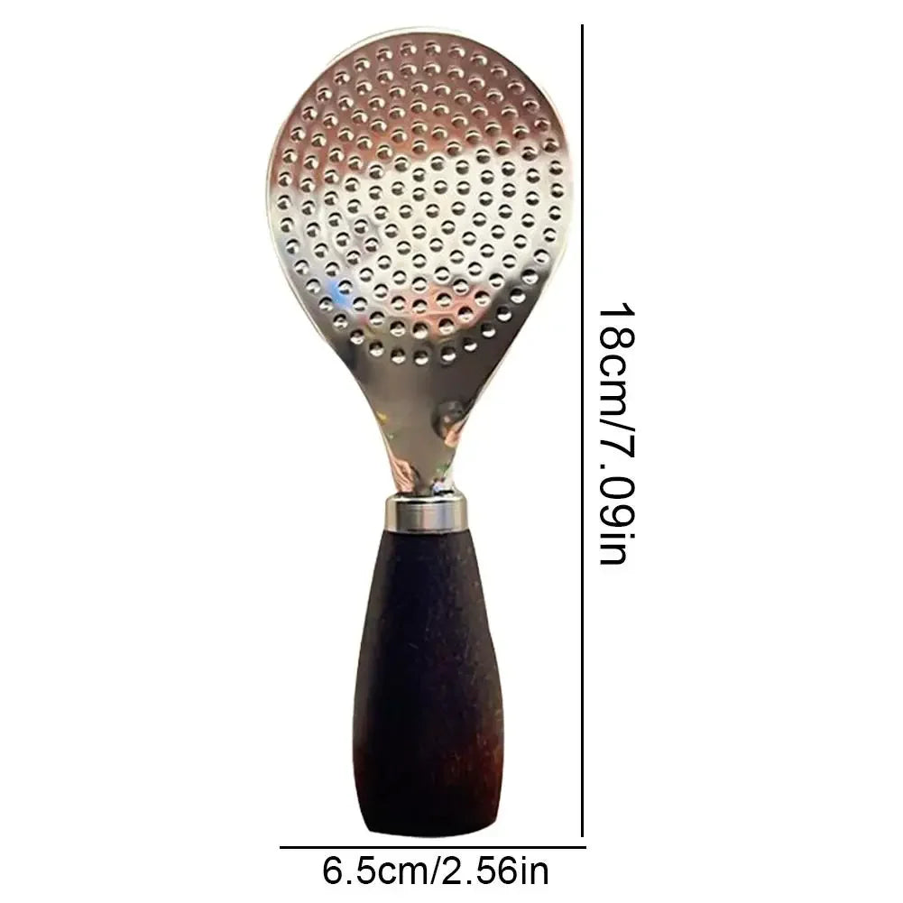 304 Stainless Steel Rice Spoon Vertical Wooden Handle Rice Shovel Household Kitchen Spoon Rice Spoon Practical Kitchen Tools New Peaceful Pleasures Health and Wellness