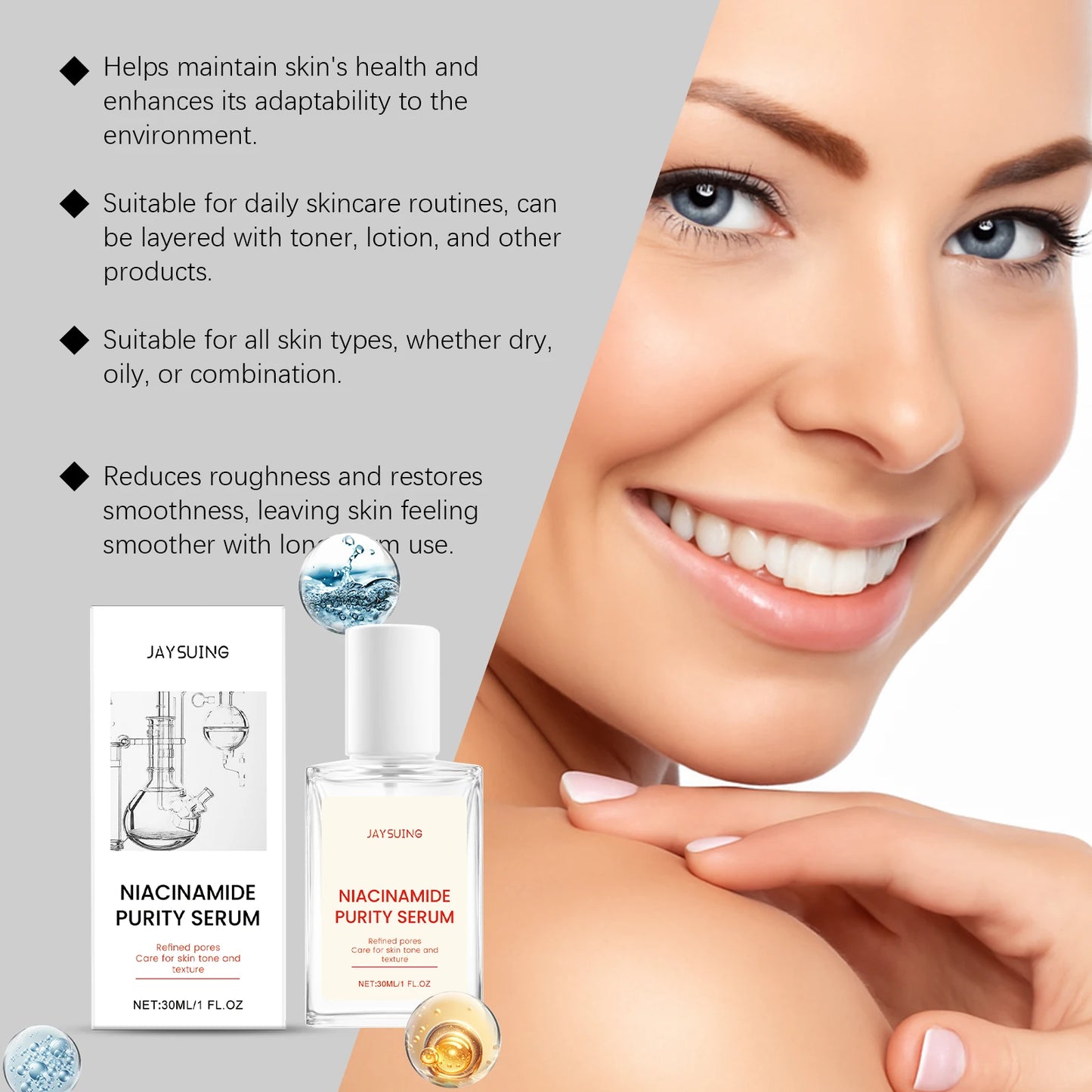 Nicotinamide Brightening Facial Essence for Skin Radiance Peaceful Pleasures Health and Wellness