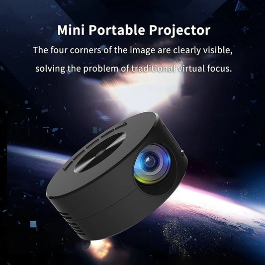 Portable Mini Projector 1920*1080P HD Projector Home Cinema Outdoor Camping Projection For IPhone Xiaomi IPad Android Peaceful Pleasures Health and Wellness