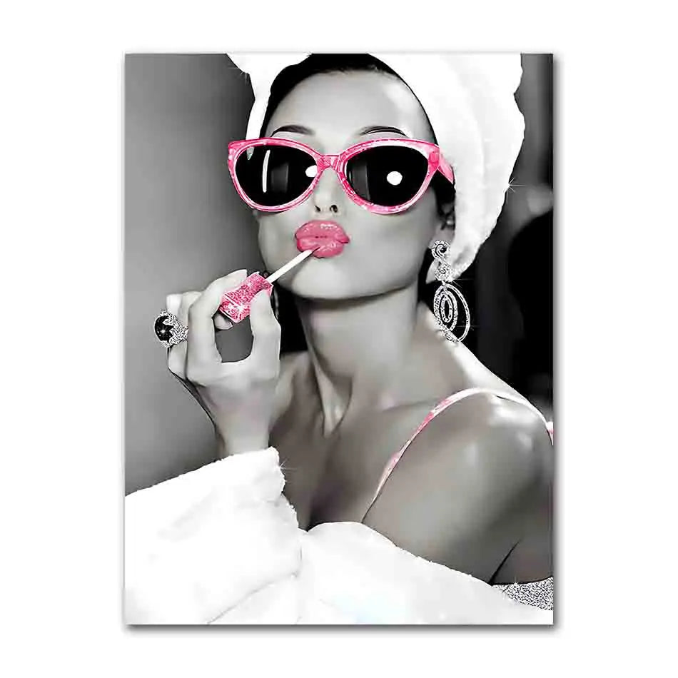Modern Posters Prints Canvas Painting Wall Art High Picture For Bedroom Home Decor Classic Sexy Woman Peaceful Pleasures Health and Wellness 9903-02 40x60cm Unframed