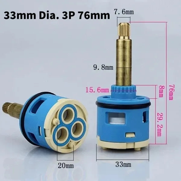 Ceramic Faucet Cartridge Replacement 26–37mm Water Mixer Valve