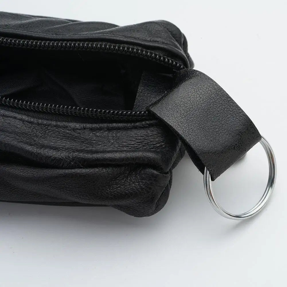 12*7cm small black coin purse Women's purse Leather key bag Fashion handbag coin purse Peaceful Pleasures Health and Wellness