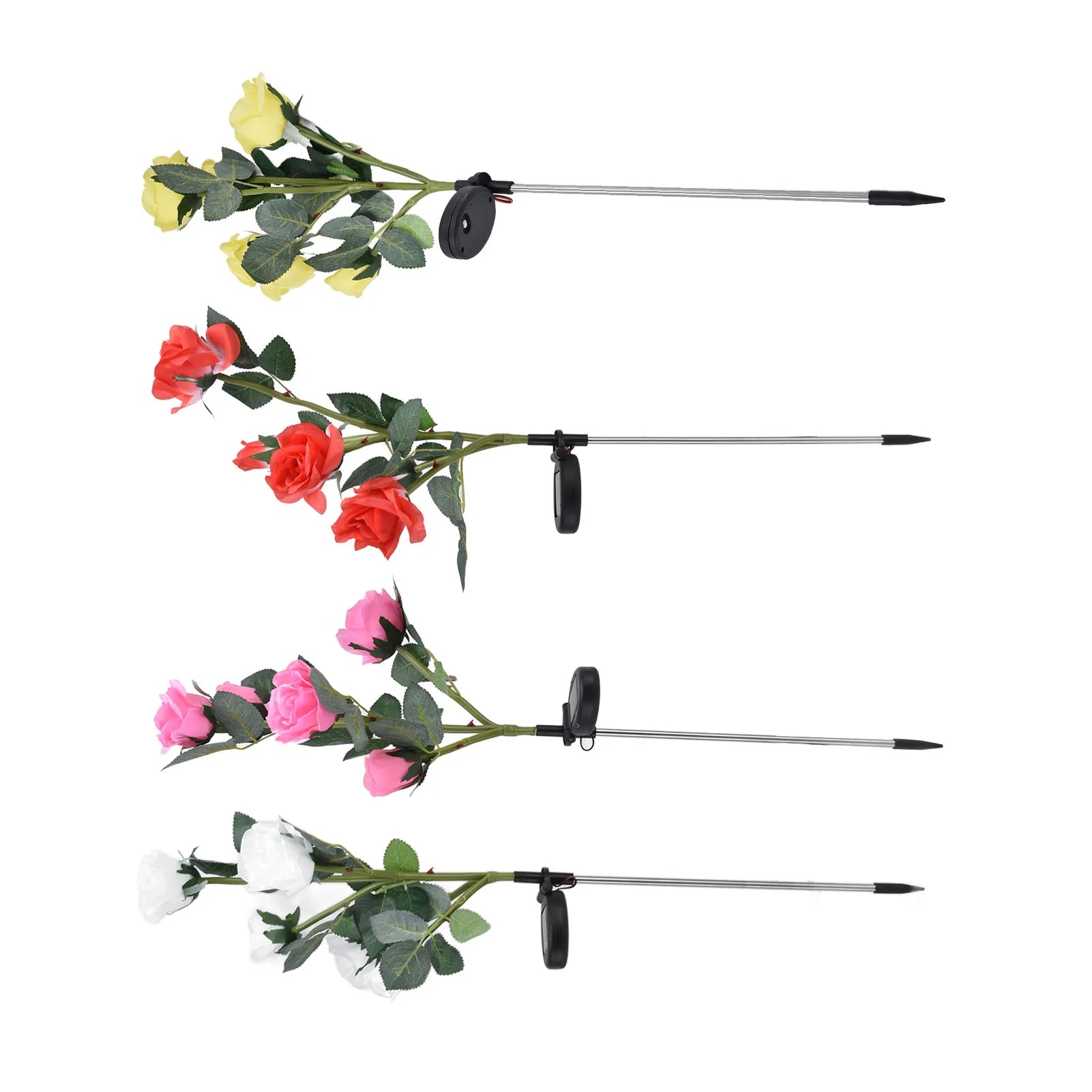 Solar Flower Lights Solar Flowers Intelligent Light Control Polysilicon Material Waterproof Function for Courtyard for Garden Peaceful Pleasures Health and Wellness