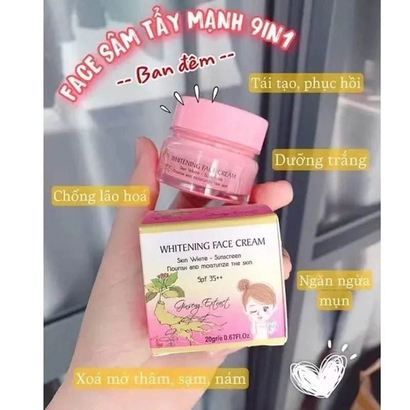 Brightening Skin White Sunscreen Moisturize Removing Freckles Dark Spots Younger Smoother Skin 20g Kem Face Sam Tay Manh Peaceful Pleasures Health and Wellness