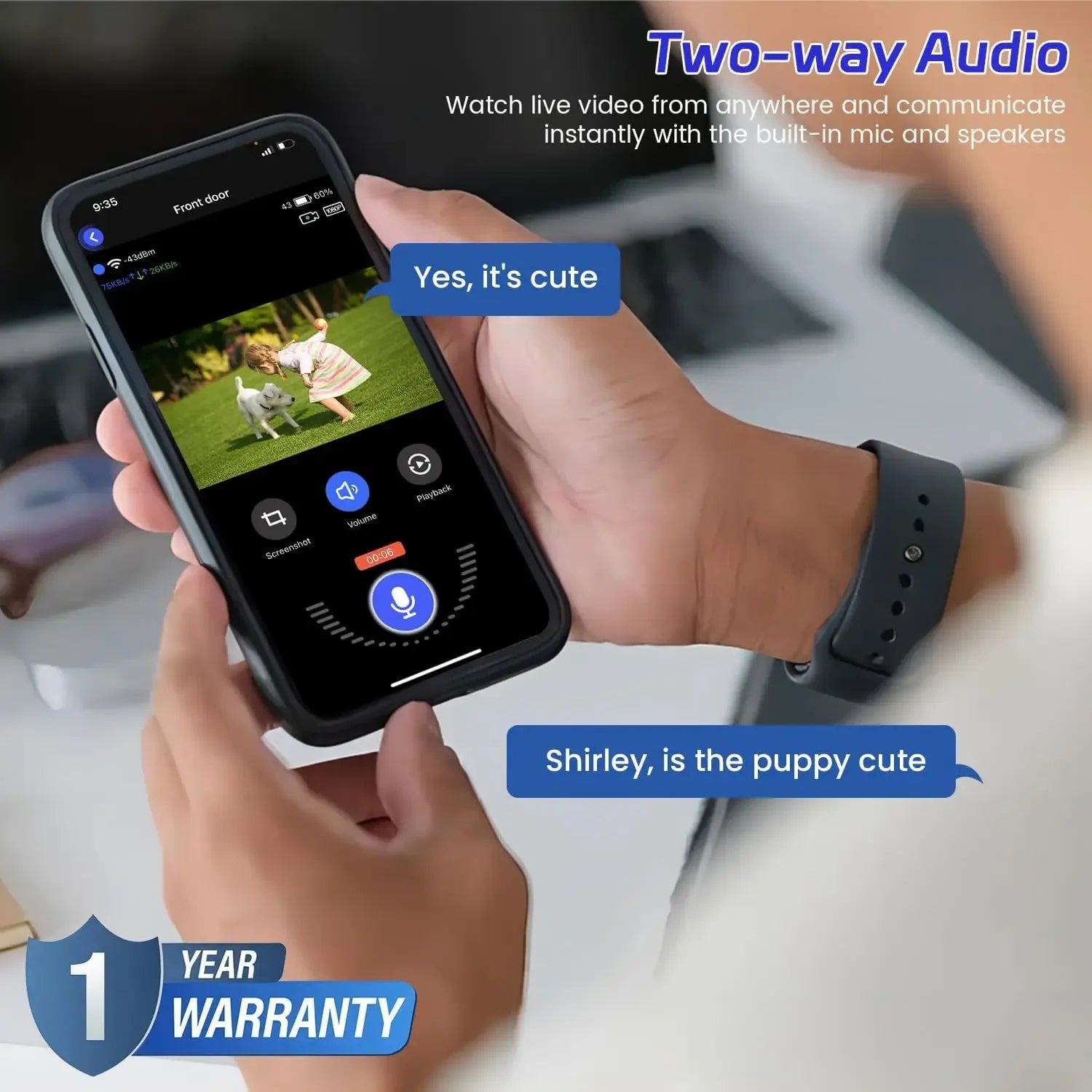 1080P Wireless Doorbell Camera with Night Vision, AI Detection, 2-Way Audio & Real-Time Alerts Peaceful Pleasures Health and Wellness