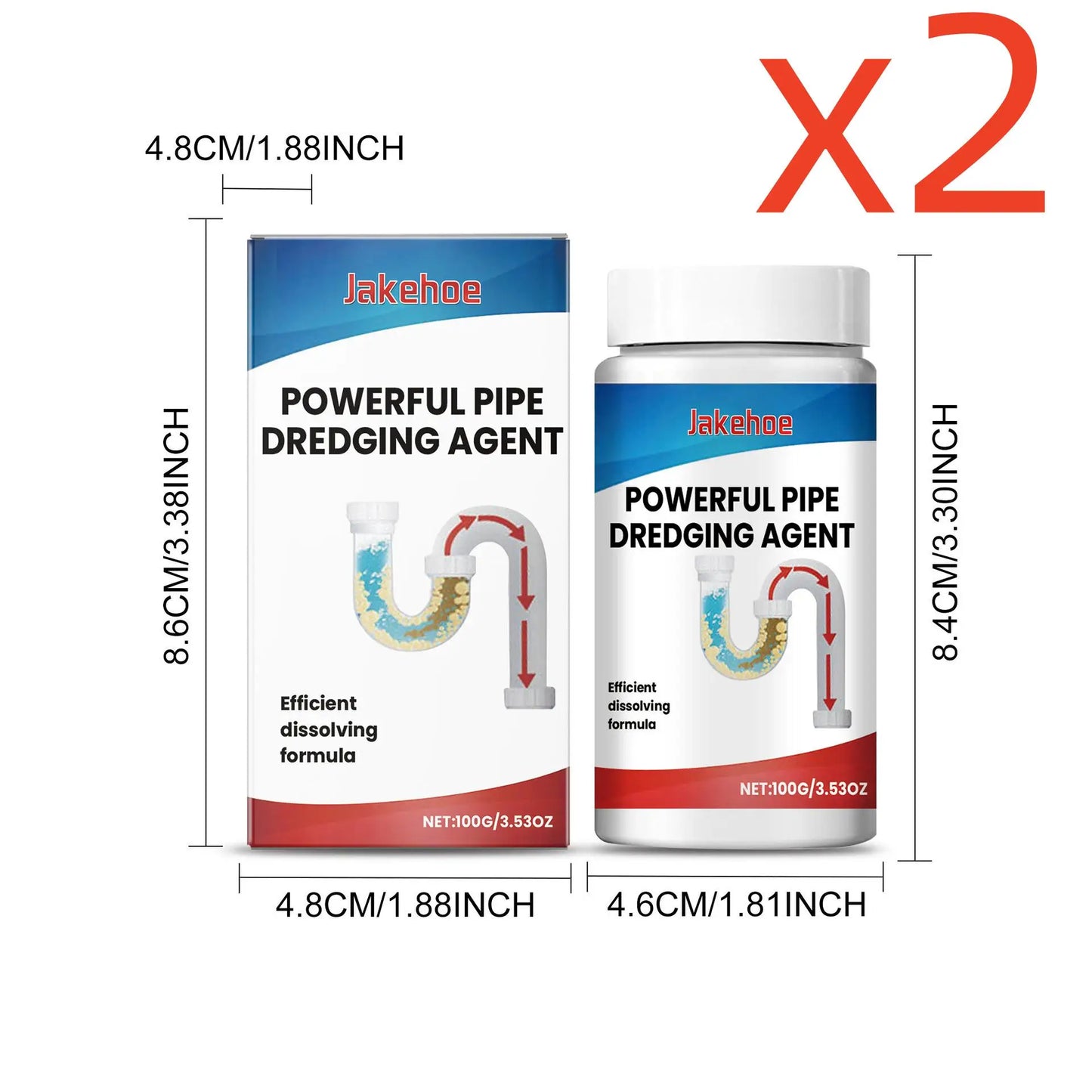 JAKEHOE Drain Dredging Agent – Pipe Unclogger & Cleaner 100g