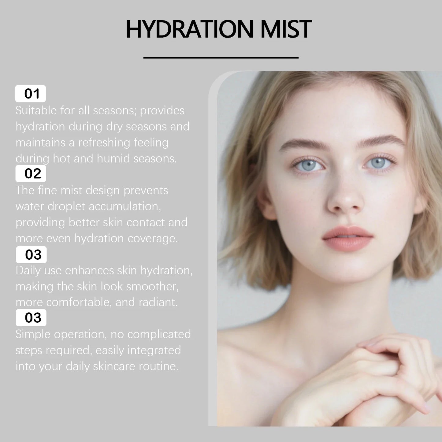 Hydrating Face Moisturizing Spray – Daily Skin Softening Mist