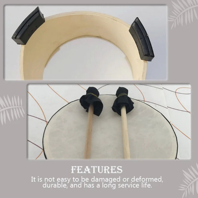 Drum Floor Kids Toy Percussion Inch Musical Instrument Mallets Orff