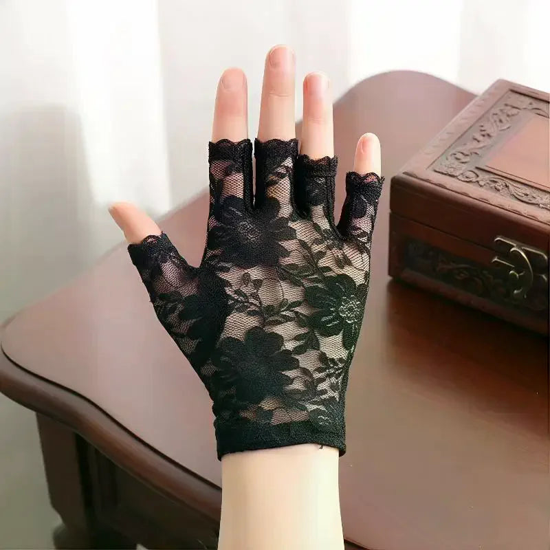 Women's Lace Fingerless Gloves – Bridal, Party & Cosplay